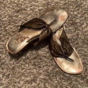 Cute naughty monkey wedge sandal